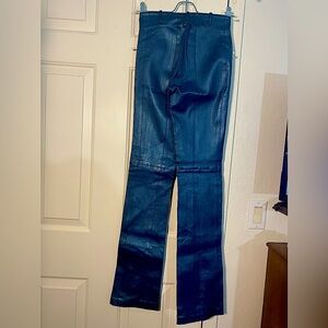 SHEIN SUD Vintage turquoise leather pants